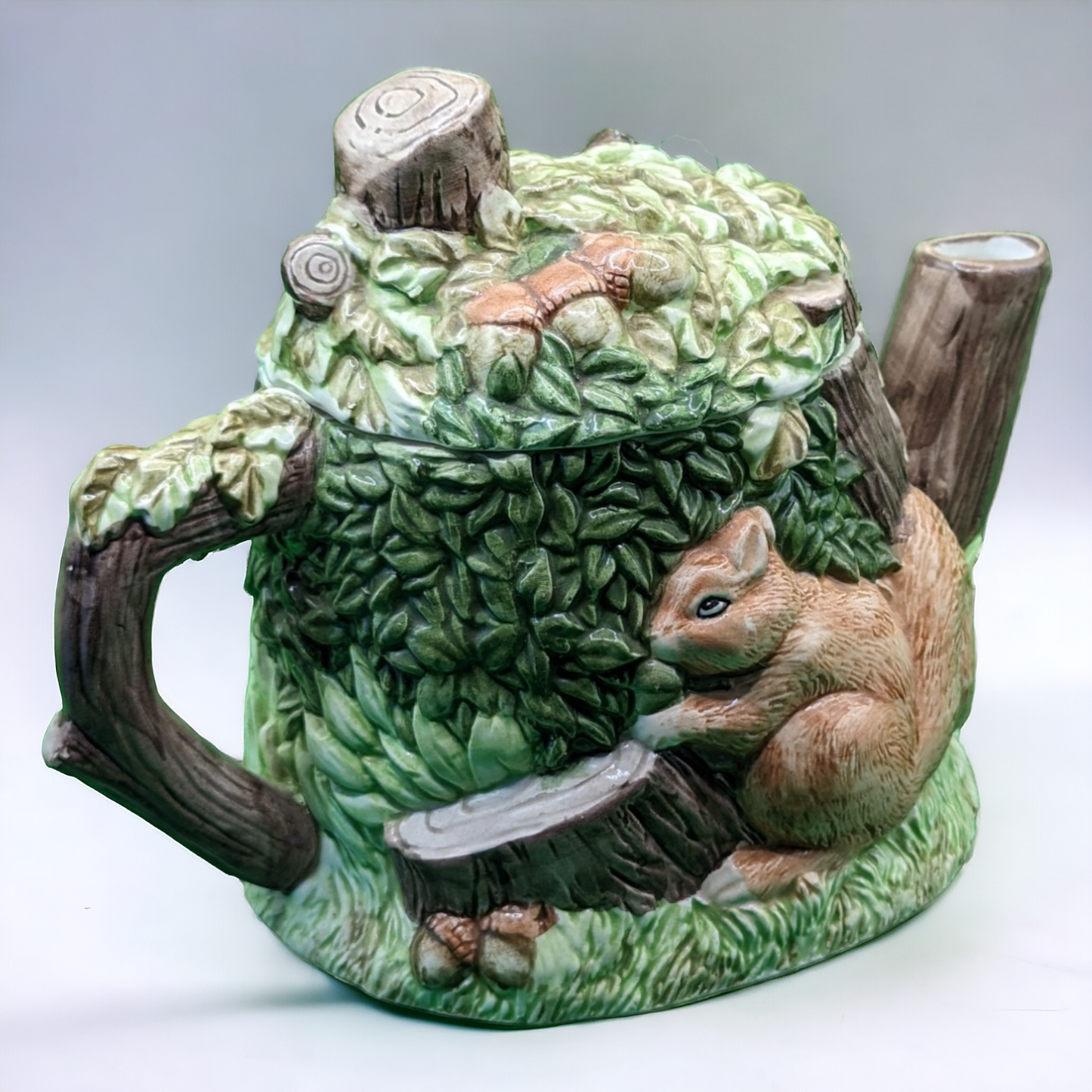 Vintage 1980s Decorative Teapot - Squirrels, The Village Teapot by Annie Rowe