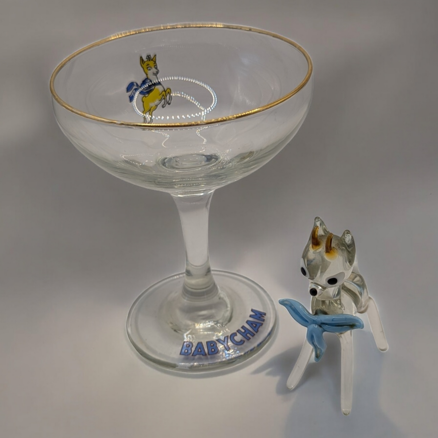 Vintage Rare Bambi and Babycham glass
