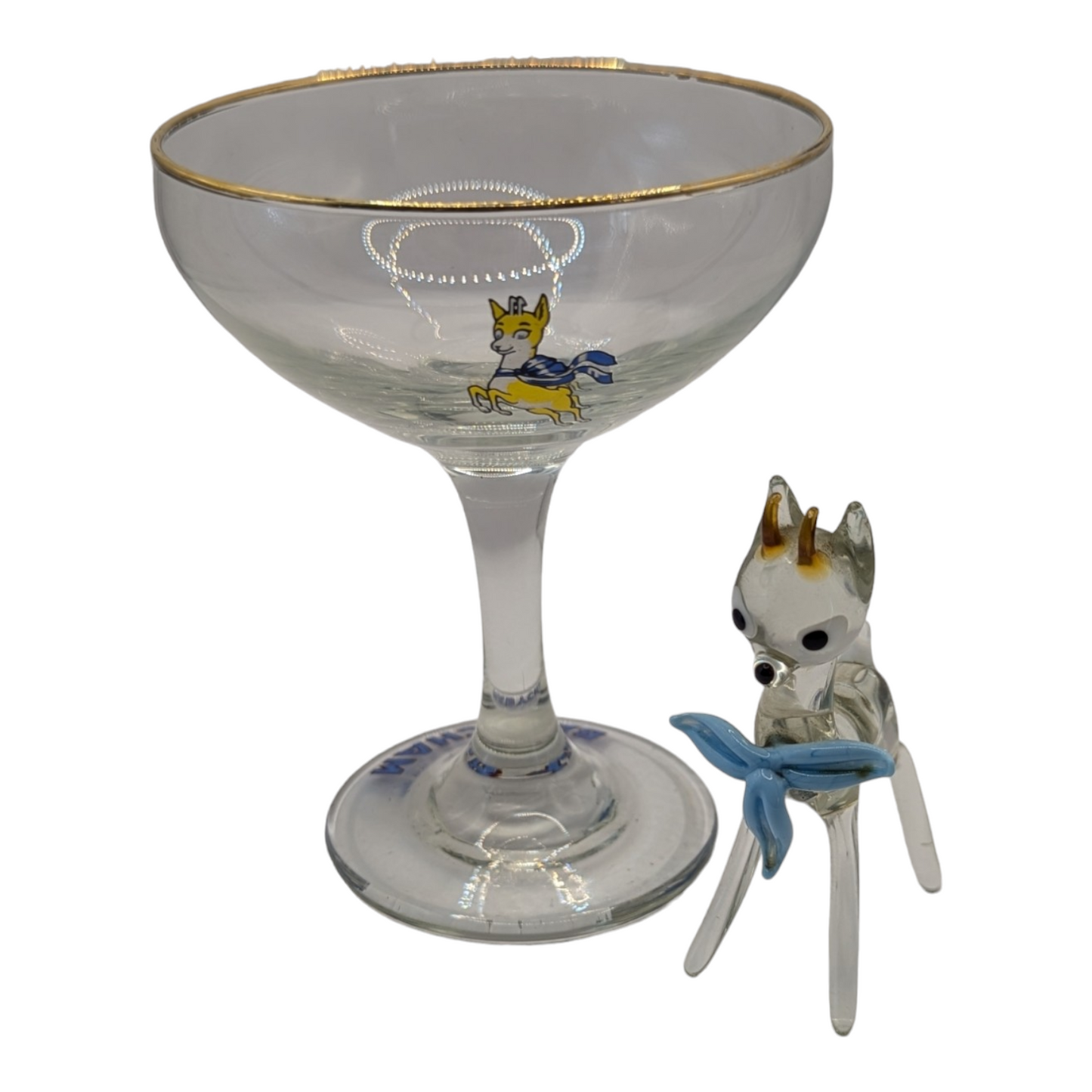 Vintage Rare Bambi and Babycham glass
