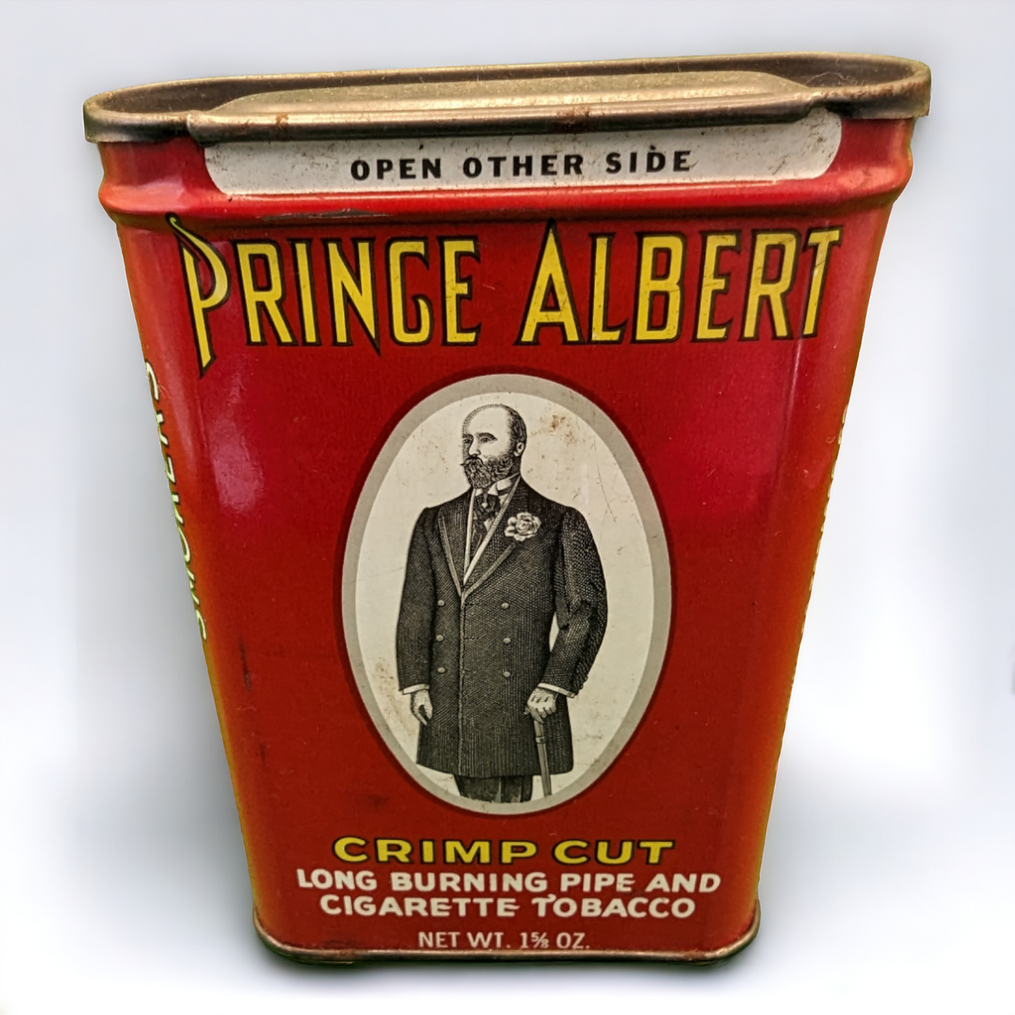 Vintage 1920s Red Tobacco Tins - Prince Albert, Velvet