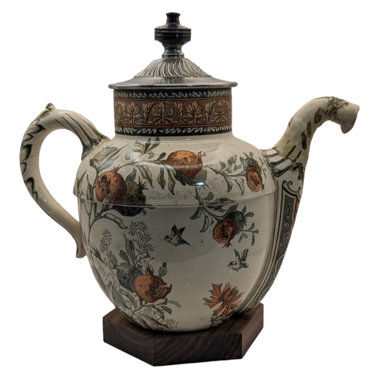 Antique 1800s Royal Doulton 'Royles Patent Self-Pouring' Teapot, No 6327
